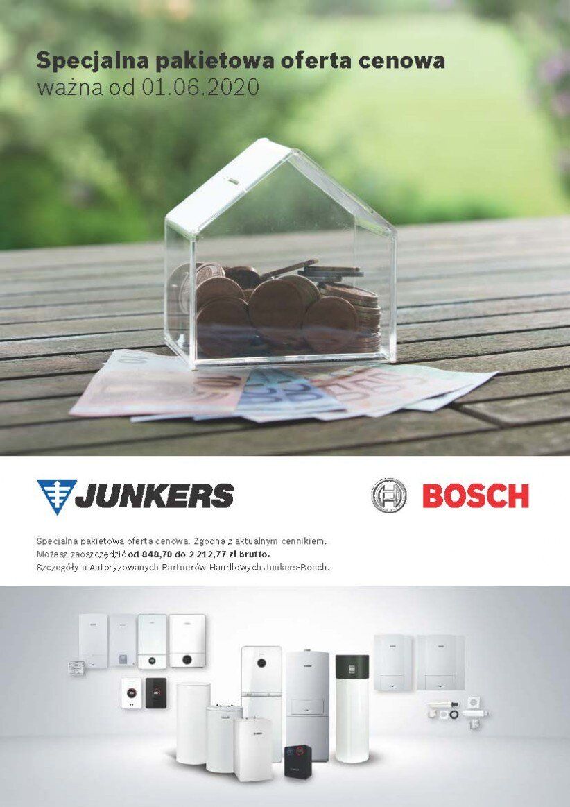 Specjalna pakietowa oferta cenowa Junkers Bosch