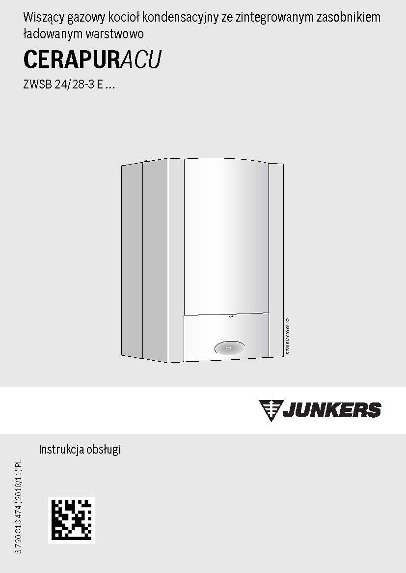 Junkers Bosch CerapurACU Wiszący gazowy kocioł kondensacyjny ze zintegrowanym zasobnikiem warstwowym